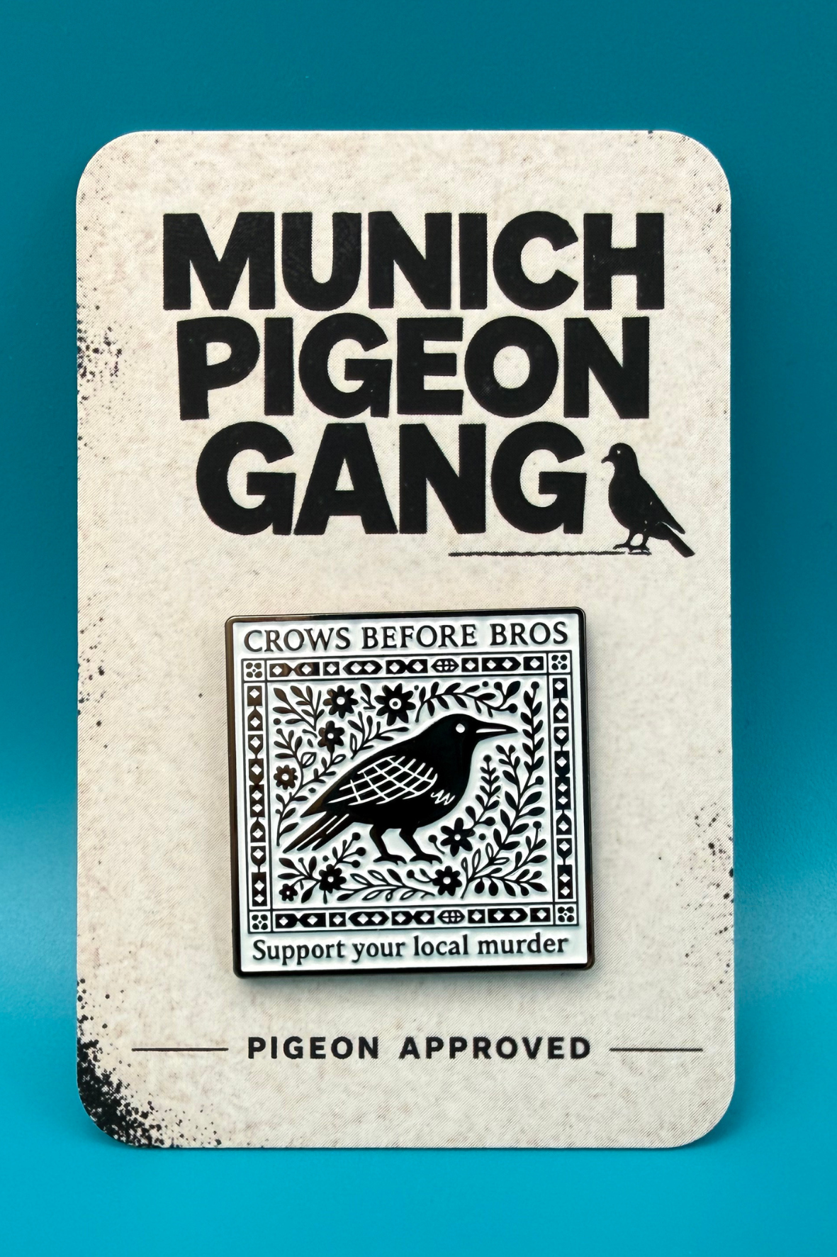 Crows Before Bros Enamel Pin